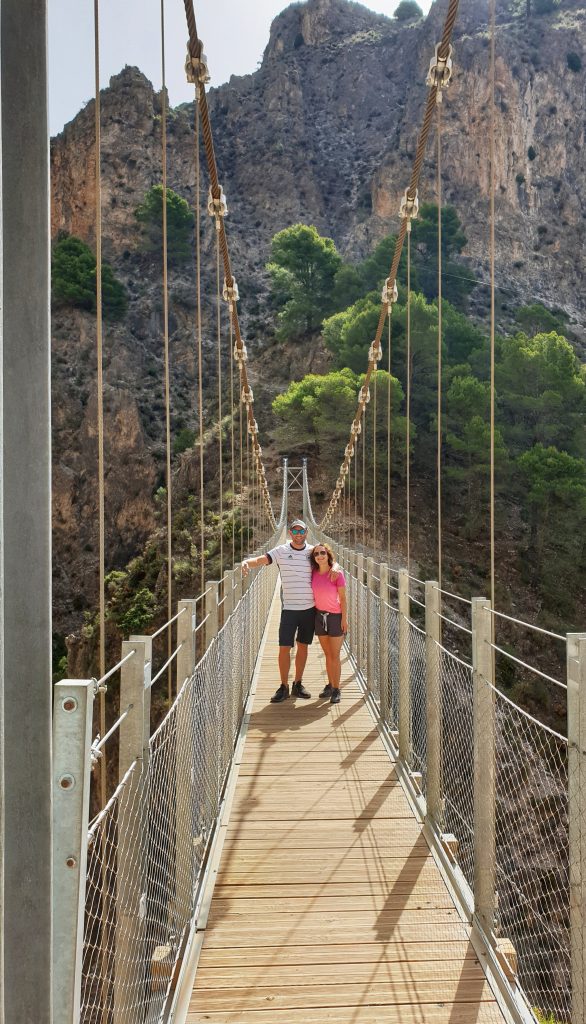 Puente colgante el Saltillo en Málaga 